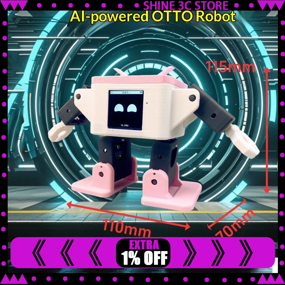 AI Smart Robot Desktop Otto Robot ESP32-S3 Intelligent Interactive Chat Dancing Robot DIY Development Board Kit Gifts
AI Smart Robot Desktop Otto Robot ESP32-S3 Intelligent Interactive Chat Dancing Robot DIY Development Board Kit Gifts