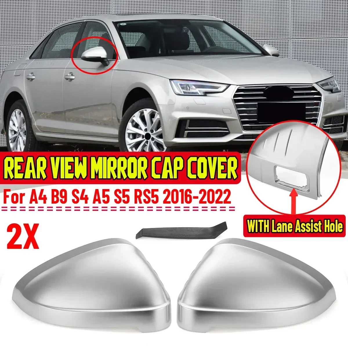Чехол для автомобильного Зеркала для Audi A4 B9 S4 A5 S5 RS5 2016-2022 Матовый хромированный серебристый чехол для зеркала заднего вида Защитная крышка автостайлинг
Чехол для автомобильного Зеркала для Audi A4 B9 S4 A5 S5 RS5 2016-2022 Матовый хромированный серебристый чехол для зеркала заднего вида Защитная крышка автостайлинг
