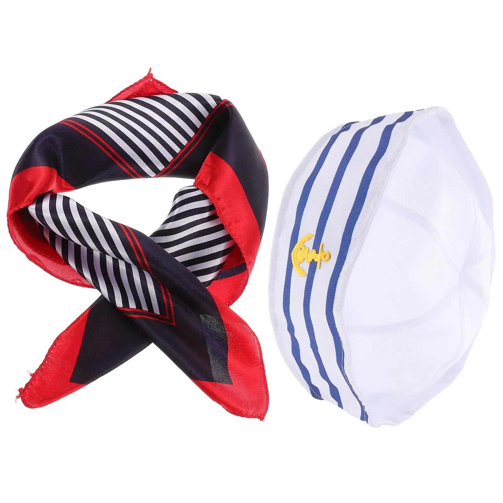 1 Set Striped Sailor Hat with Scarf Fashionable Sailor Cap Adjustable Sailor Cap for Themed Parties Yacht Marine Costume, Travel
1 Set Striped Sailor Hat with Scarf Fashionable Sailor Cap Adjustable Sailor Cap for Themed Parties Yacht Marine Costume, Travel