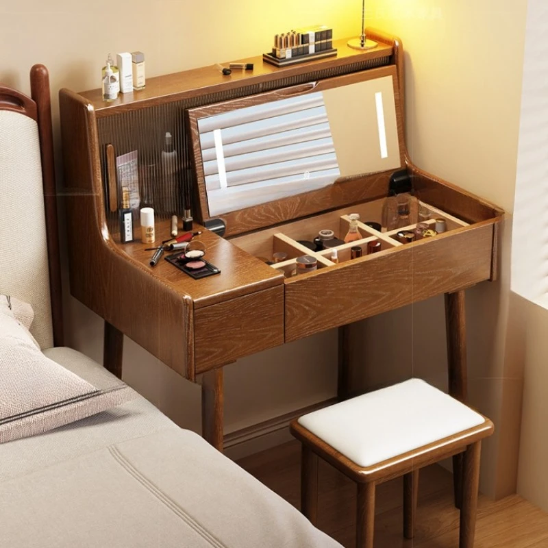 Solid wood dresser, dressing table, flip mirror, bedroom 2025 new light luxury desk
Solid wood dresser, dressing table, flip mirror, bedroom 2025 new light luxury desk