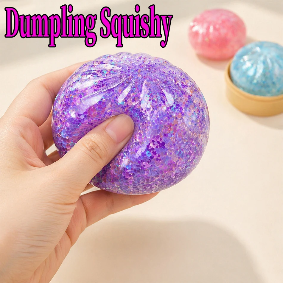 Glitter Dumpling Squishy Bead Filled Sensory Squeeze Toy Stress Relief Anti Anxiety Fidget Desk Accessories Party Favor Gifts
Glitter Dumpling Squishy Bead Filled Sensory Squeeze Toy Stress Relief Anti Anxiety Fidget Desk Accessories Party Favor Gifts