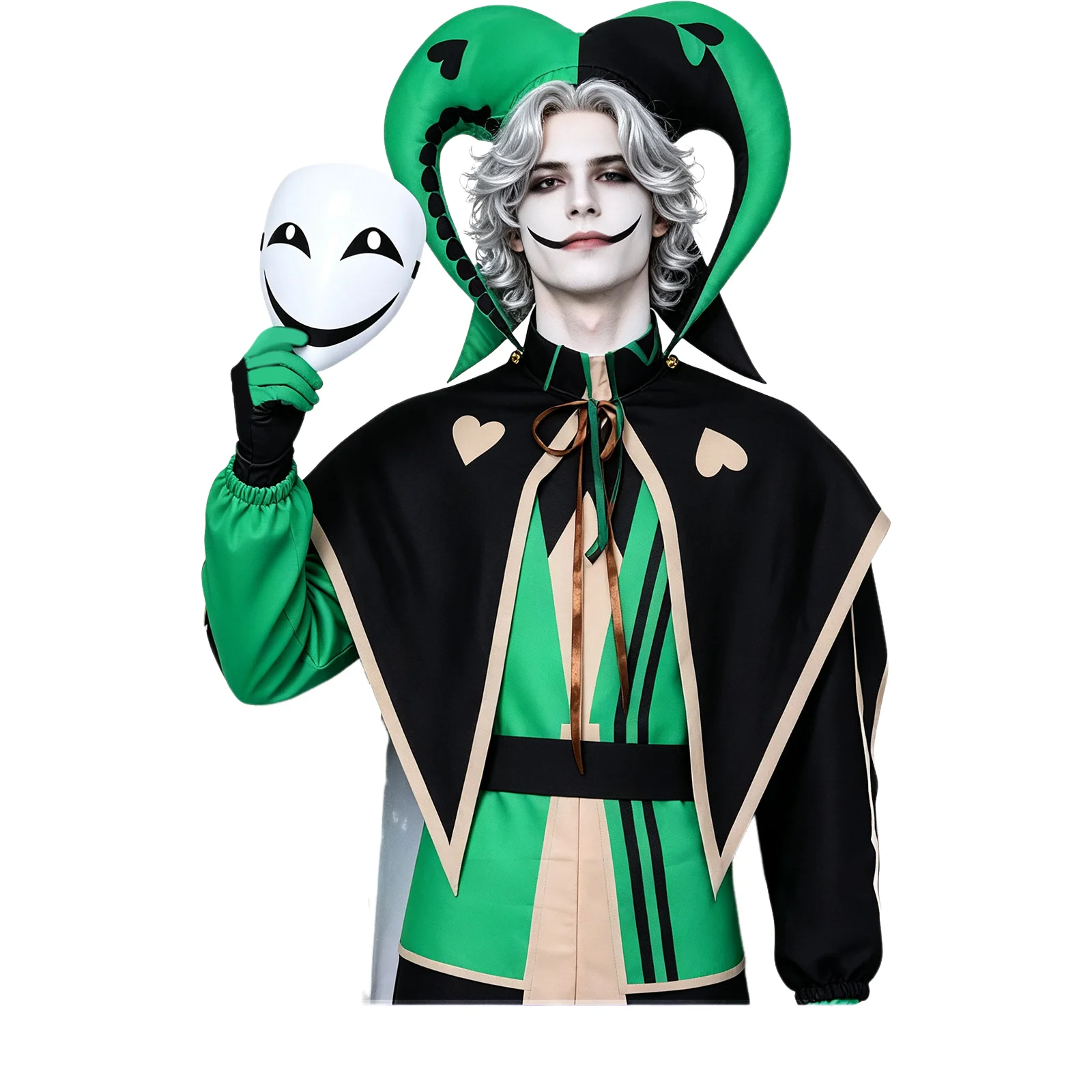 Freak Circus Pierrot Clown Cosplay Costume Unisex Mens Halloween Horror Roleplay Clown Clothes Mask Hat Carnival Dress Up
Freak Circus Pierrot Clown Cosplay Costume Unisex Mens Halloween Horror Roleplay Clown Clothes Mask Hat Carnival Dress Up 