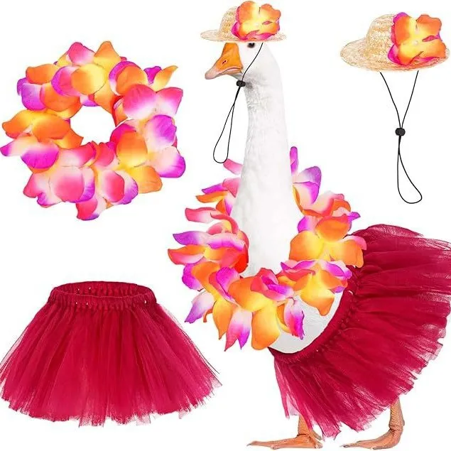 Hawaiian goose duck straw hat wreath hula set summer beach festival pet summer flower hat
Hawaiian goose duck straw hat wreath hula set summer beach festival pet summer flower hat