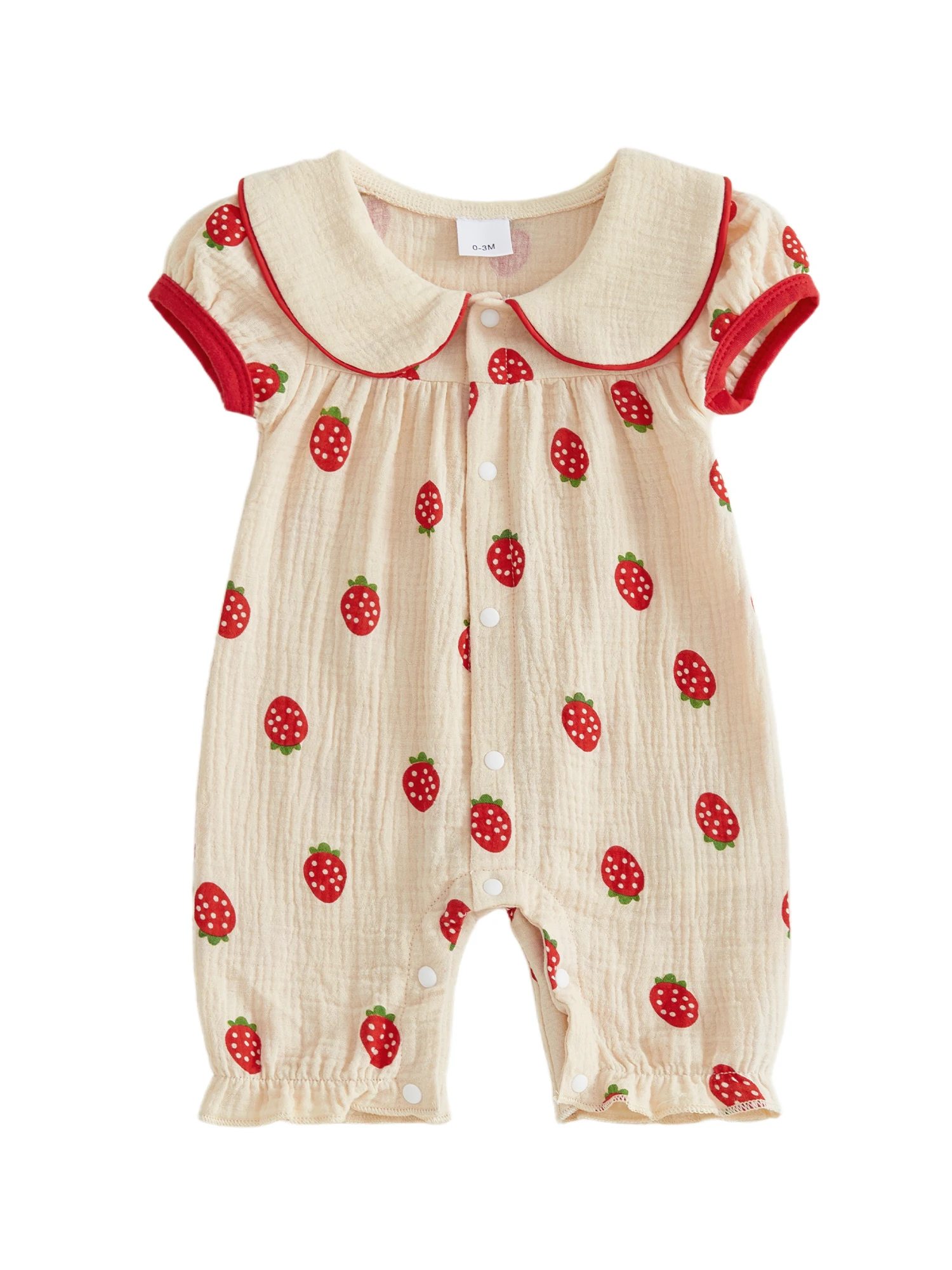 Adorable Toddler Girl Floral Print Ruffle Sleeve Romper Summer Jumpsuit with Bowknot Detail and Peter Pan Collar
Adorable Toddler Girl Floral Print Ruffle Sleeve Romper Summer Jumpsuit with Bowknot Detail and Peter Pan Collar