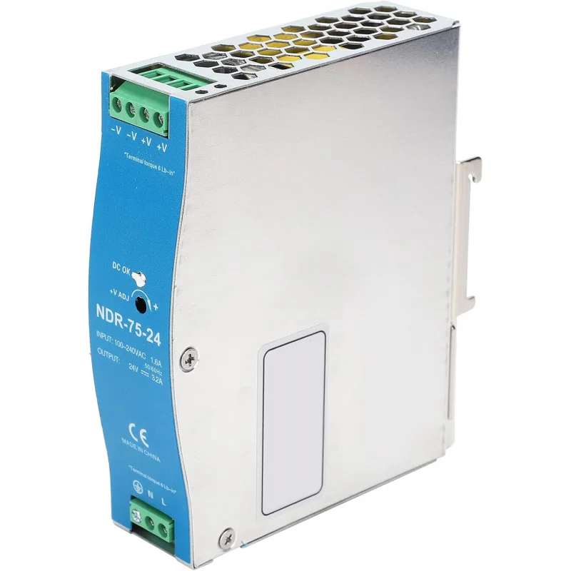 Switching Power Supply, Switching Transformer Adapter for PLC NDR-75-24 75W 24V 3.2A 100-240VAC Input Voltage
Switching Power Supply, Switching Transformer Adapter for PLC NDR-75-24 75W 24V 3.2A 100-240VAC Input Voltage