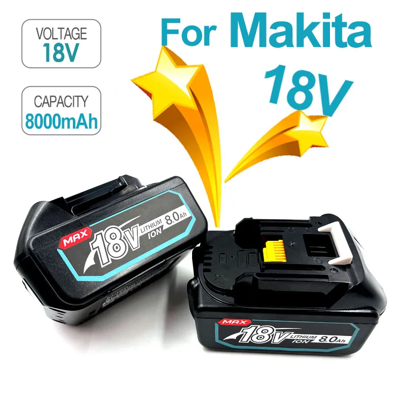 New LED BL1860 For Makita 18v Battery Can Rechargeable Battery 18V 6.0mAh 8.0mAh Lithium Ion 12Ah BL1840 BL1850 BL1830 BL1860N
New LED BL1860 For Makita 18v Battery Can Rechargeable Battery 18V 6.0mAh 8.0mAh Lithium Ion 12Ah BL1840 BL1850 BL1830 BL1860N