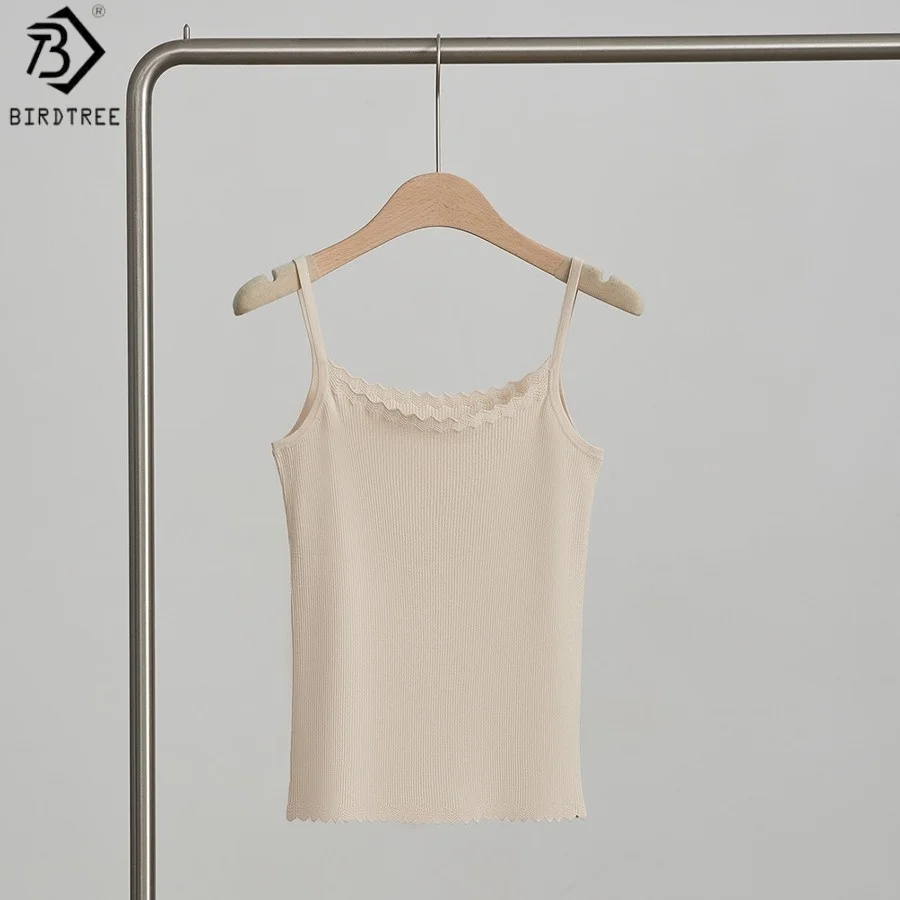 Birdtree, 70% Real Silk 30% Cotton Tank Top, Woman Basics Knitted Tops, Sleeveless Loose Sling Vest, 2026 Spring New T62319JF
Birdtree, 70% Real Silk 30% Cotton Tank Top, Woman Basics Knitted Tops, Sleeveless Loose Sling Vest, 2026 Spring New T62319JF