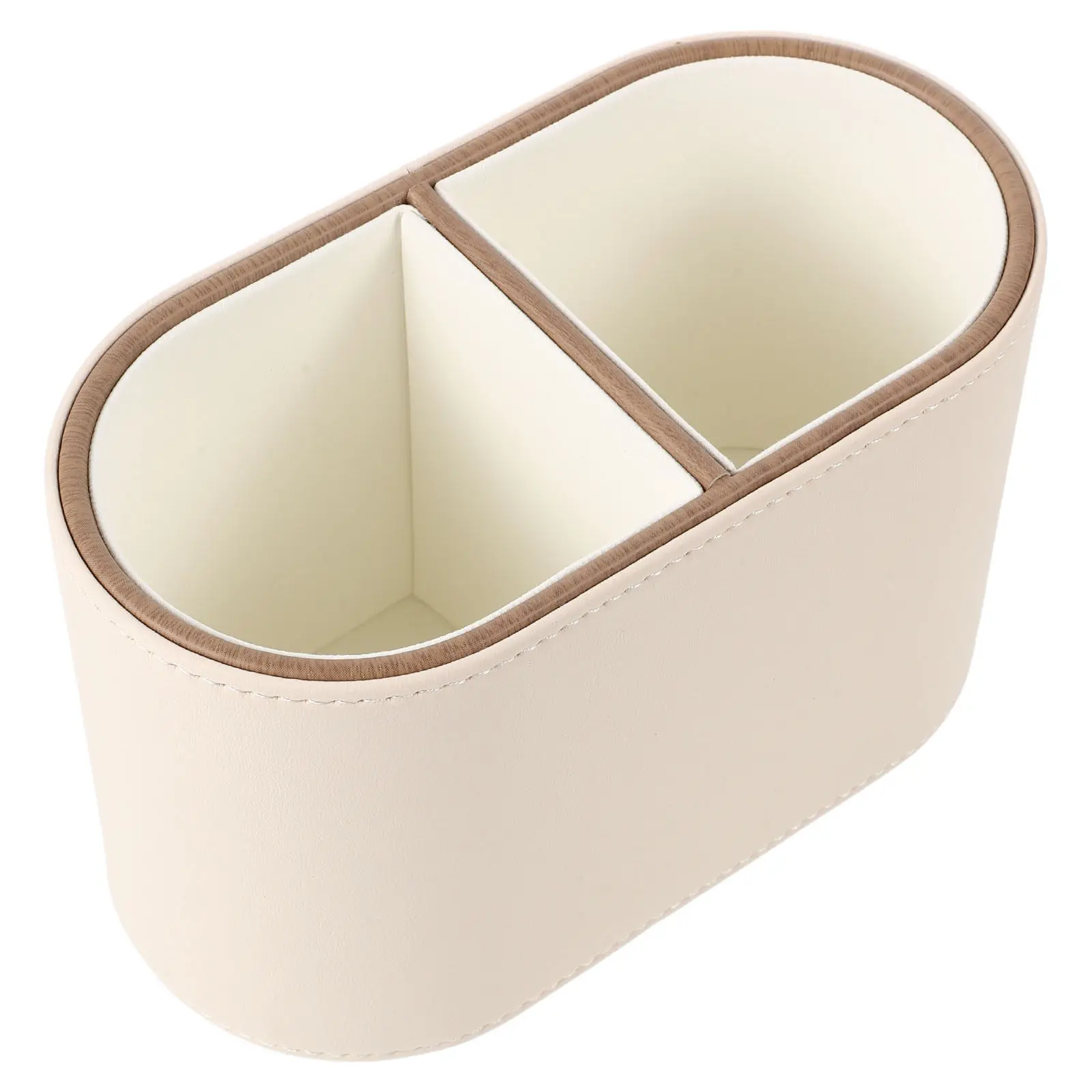 PU Pen Cup Desktop Organizer 2 Compartments Makeup Brush Holder Remote Control Storage Office Classroom Bathroom
PU Pen Cup Desktop Organizer 2 Compartments Makeup Brush Holder Remote Control Storage Office Classroom Bathroom