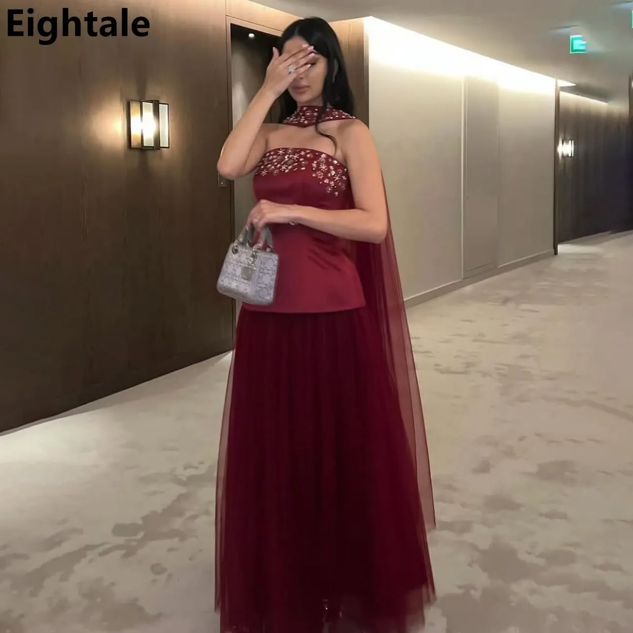 Eightale Burgundy Saudi Arabic A Line Strapless Beaded Evening Dresses Dubai Women Party Prom Dresses Dubai 2025 Customized
Eightale Burgundy Saudi Arabic A Line Strapless Beaded Evening Dresses Dubai Women Party Prom Dresses Dubai 2025 Customized