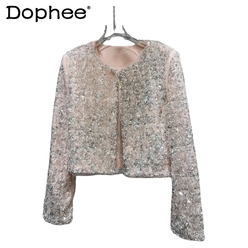 2025 Spring New Light Luxury Haute Couture Shiny Silver Beads Heavy Industry Celebrity Top Short Coat Sweet Women Pink Jackets
2025 Spring New Light Luxury Haute Couture Shiny Silver Beads Heavy Industry Celebrity Top Short Coat Sweet Women Pink Jackets