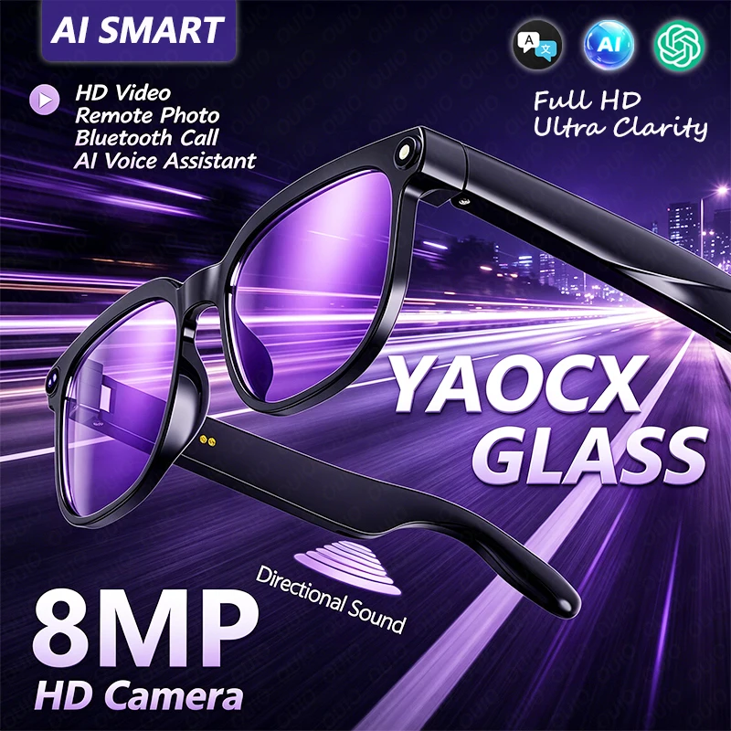 2026 New Remote Photo Smart Glasses HD Video Bluetooth Call AI Voice Assistant Built-in 8 Million Pixel HD Camera Smart Glasses
2026 New Remote Photo Smart Glasses HD Video Bluetooth Call AI Voice Assistant Built-in 8 Million Pixel HD Camera Smart Glasses