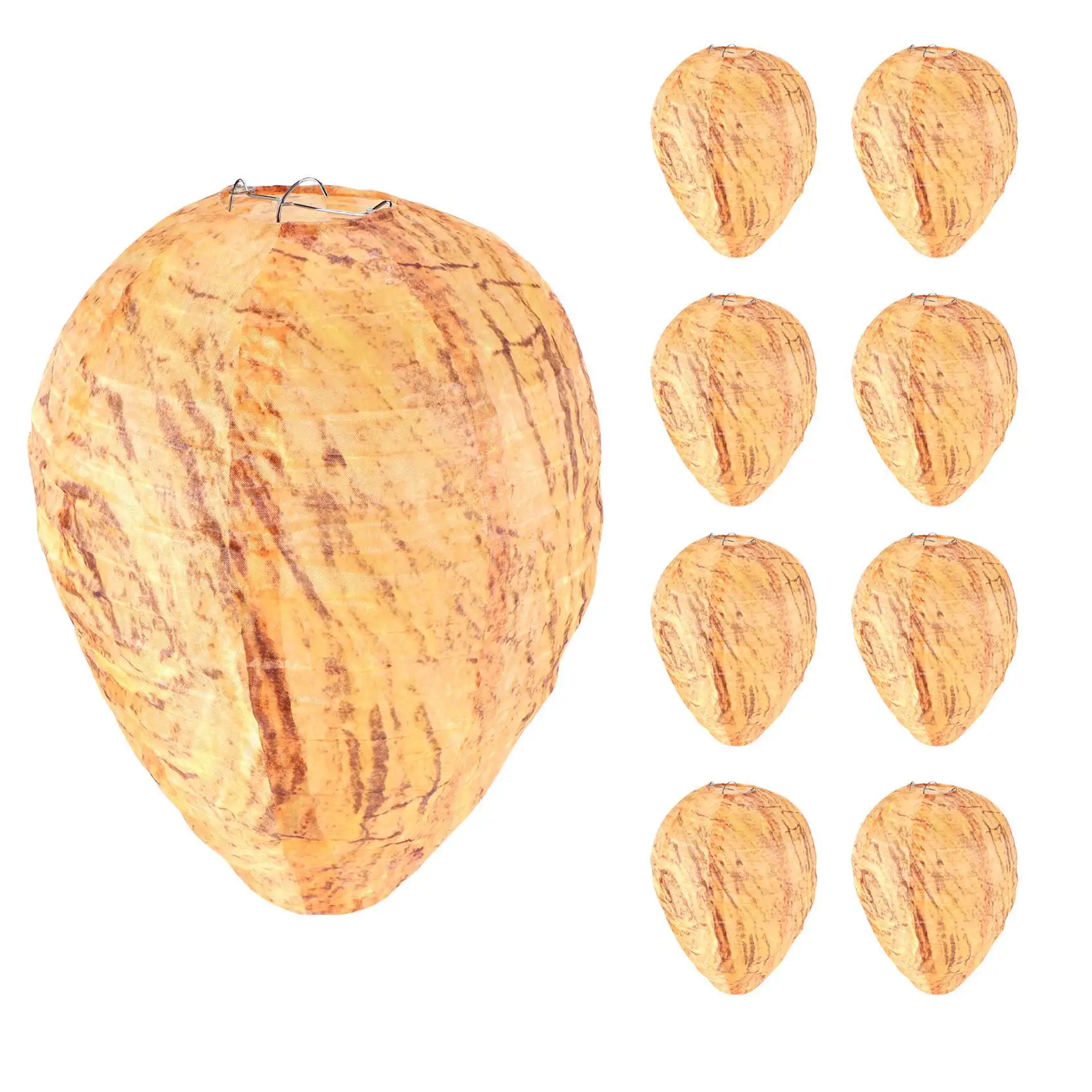 Waterproof Wasp Nest Decoys Hanging Hornet Deterrent Fake Fabric Wasp Nest Non- Decoy Deterrent for Home 8 Pcs
Waterproof Wasp Nest Decoys Hanging Hornet Deterrent Fake Fabric Wasp Nest Non- Decoy Deterrent for Home 8 Pcs