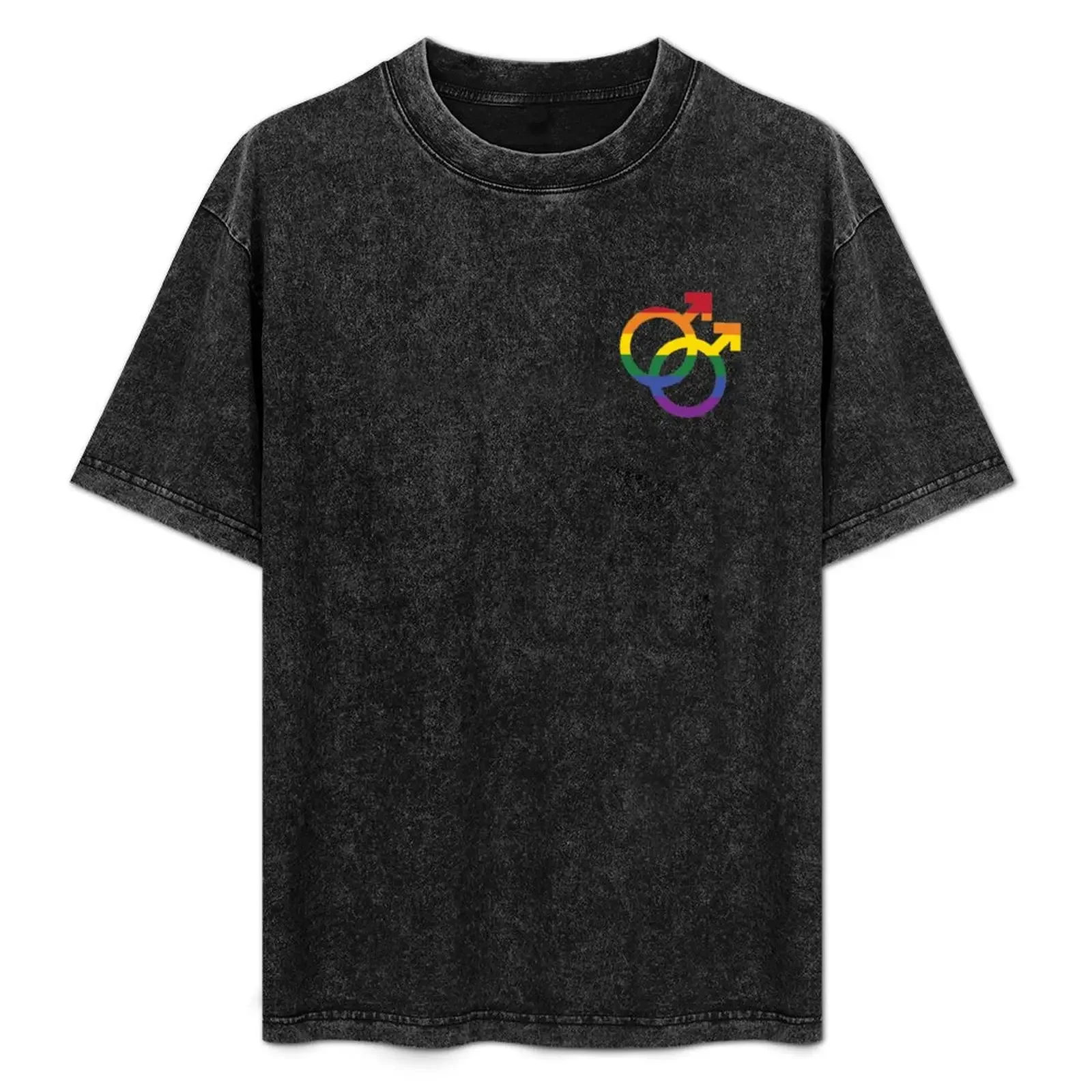 mlm, interlocking symbols with rainbow flag T-Shirt Simple Solid Color Crew Neck Tee
mlm, interlocking symbols with rainbow flag T-Shirt Simple Solid Color Crew Neck Tee