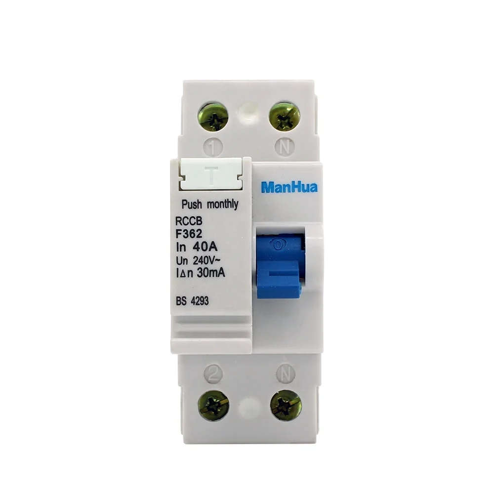 F362 40A 240VAC 30mA 2P Residual Current Circuit Breaker Electric Leakage protection RCCB RCBO
F362 40A 240VAC 30mA 2P Residual Current Circuit Breaker Electric Leakage protection RCCB RCBO