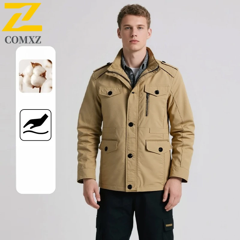 Trendy Men Jacket Outdoor Loose Fit Workwear Style Casual Durable Windproof Jackets Fashion Lightweight Hiking Travel Work Coat
Trendy Men Jacket Outdoor Loose Fit Workwear Style Casual Durable Windproof Jackets Fashion Lightweight Hiking Travel Work Coat