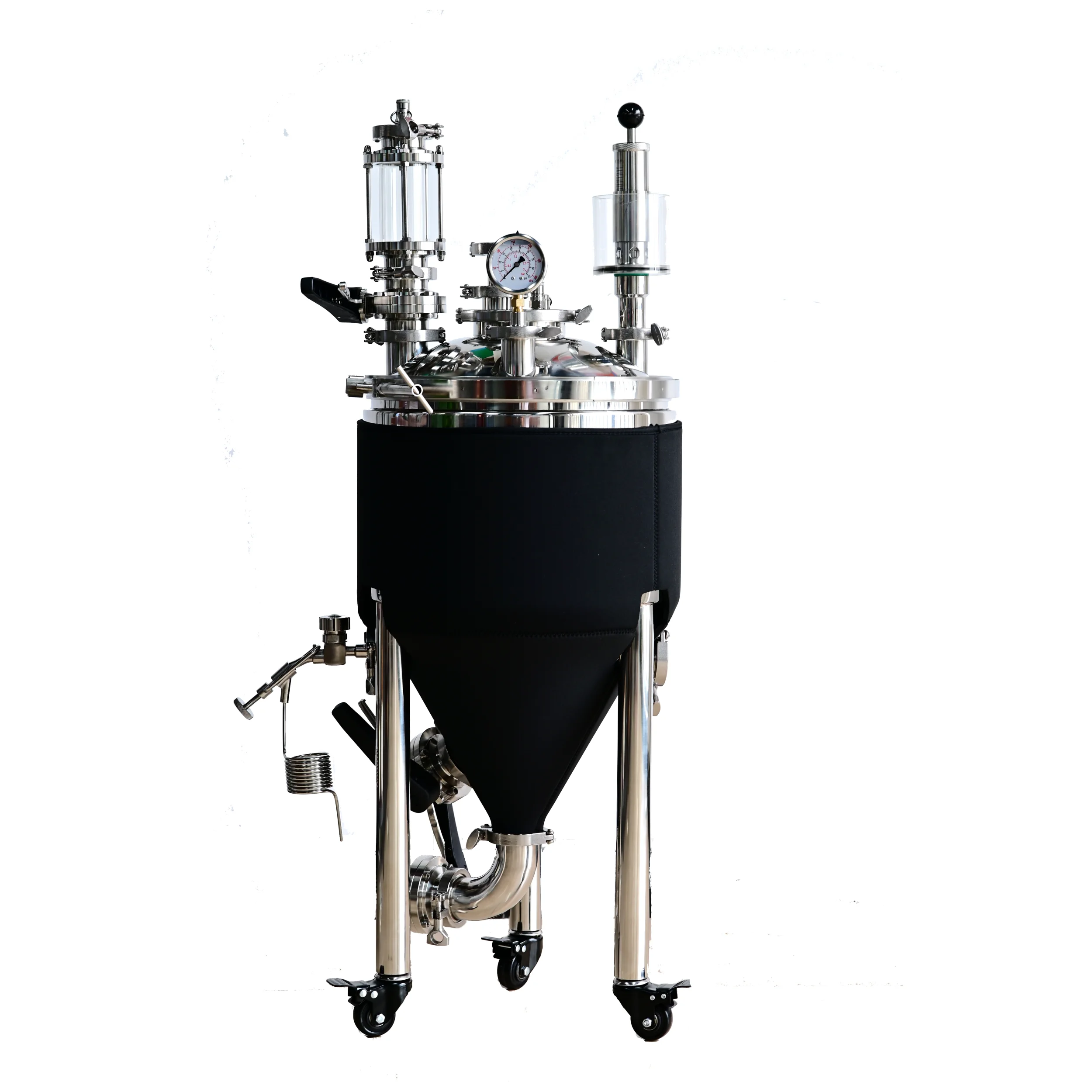 30L 55L 75L Food Grade Stainless Steel 304 Movable Home Brewing Pressure Fermenter Conical Beer Fermentation Tank
30L 55L 75L Food Grade Stainless Steel 304 Movable Home Brewing Pressure Fermenter Conical Beer Fermentation Tank