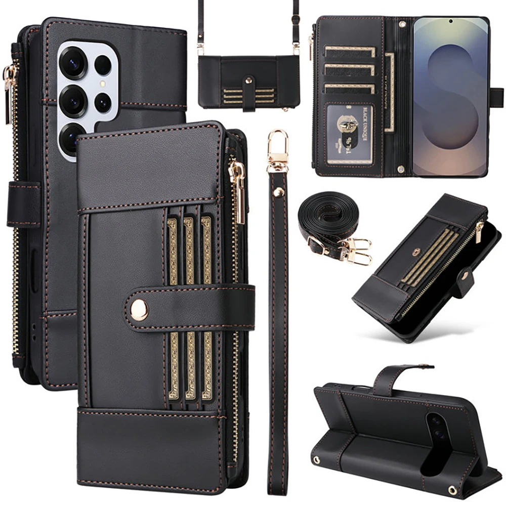 Crossbody Zip Leather Wallet Case For Samsung Galaxy S25 Ultra 5G Luxury Cover For Galaxy S25 Edge S24 FE S23 S22 S21 Plus Etui
Crossbody Zip Leather Wallet Case For Samsung Galaxy S25 Ultra 5G Luxury Cover For Galaxy S25 Edge S24 FE S23 S22 S21 Plus Etui