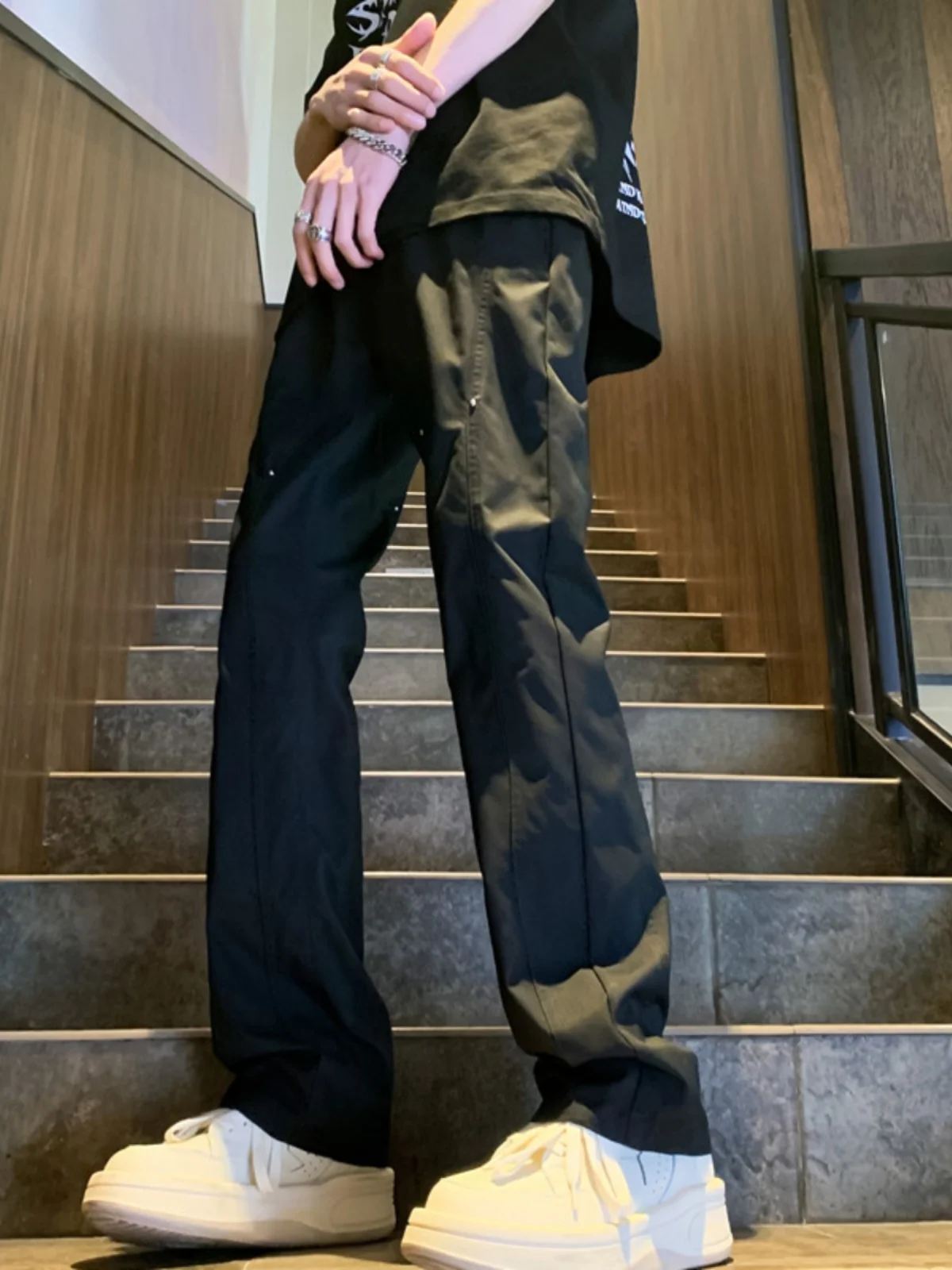 Ootd American Functional Nylon Cargo Pants Men's Autumn Soft ell Micro Flared Logging Workwear Straight Leg Casual Trousers
Ootd American Functional Nylon Cargo Pants Men's Autumn Soft ell Micro Flared Logging Workwear Straight Leg Casual Trousers