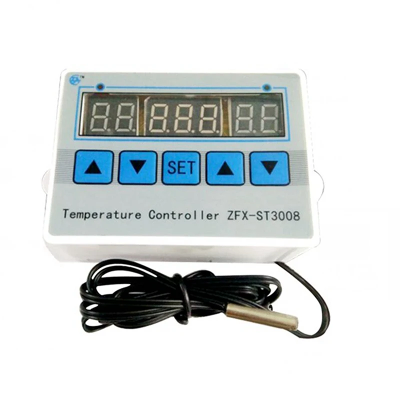 ZFX-ST3008 Microcomputer Temperature Controller Thermostat Intelligent Time Controller Adjustable NTC10K
ZFX-ST3008 Microcomputer Temperature Controller Thermostat Intelligent Time Controller Adjustable NTC10K