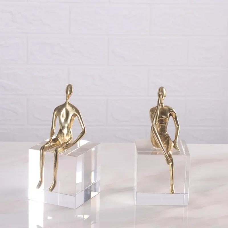 Crystal Sitting Statue Metal Figure Sculpture Brass Body Bronze Statue Crystal Base Decorative Figurines Home Decoration
Crystal Sitting Statue Metal Figure Sculpture Brass Body Bronze Statue Crystal Base Decorative Figurines Home Decoration