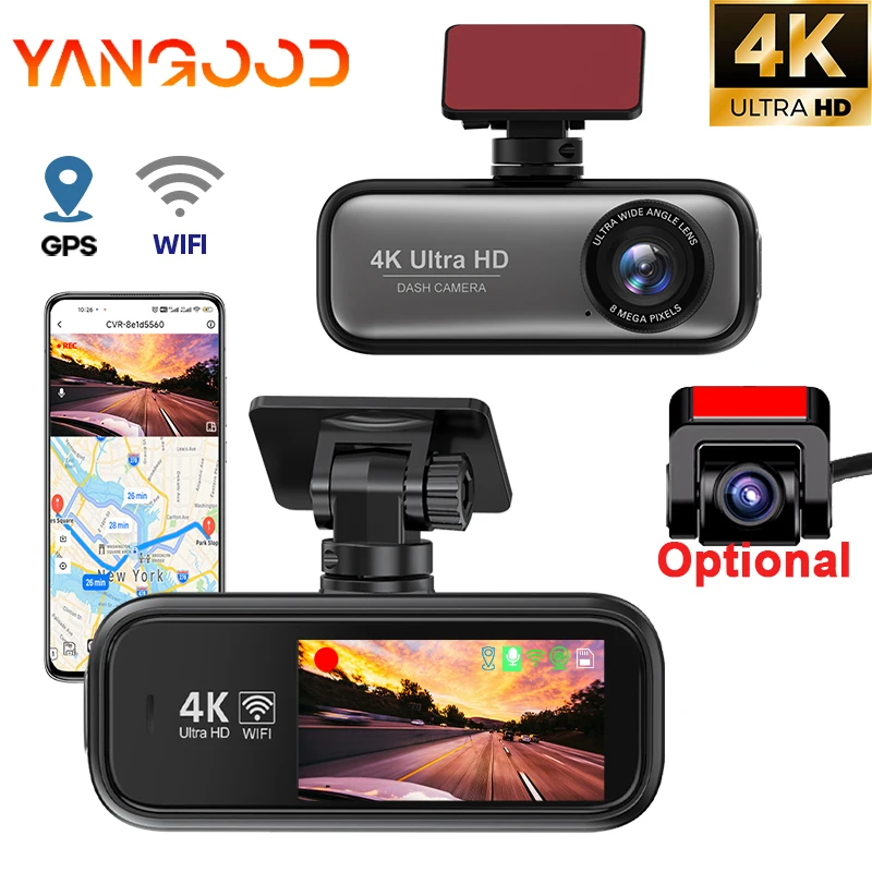 Yangood Dash Cam 4K 24H WIFI GPS Recording Car Camera DVR Night Vision Optional 1080P Rear View Lens Dashcam Tools Black Box
Yangood Dash Cam 4K 24H WIFI GPS Recording Car Camera DVR Night Vision Optional 1080P Rear View Lens Dashcam Tools Black Box