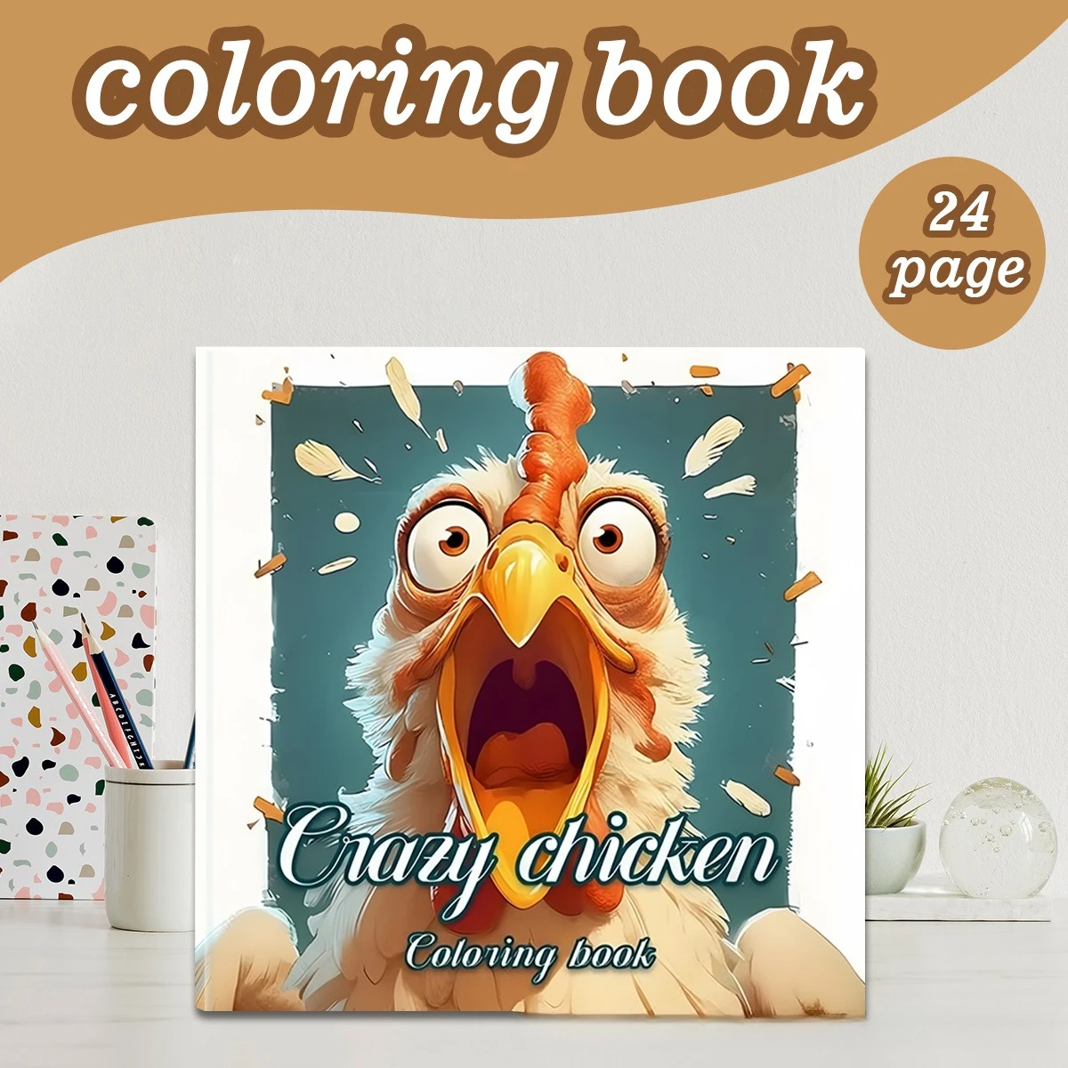 Crazy Chicken Coloring Book 24 Pages Funny Silly Hen Illustrations for Adults Stress Relief Relaxation Gift
Crazy Chicken Coloring Book 24 Pages Funny Silly Hen Illustrations for Adults Stress Relief Relaxation Gift