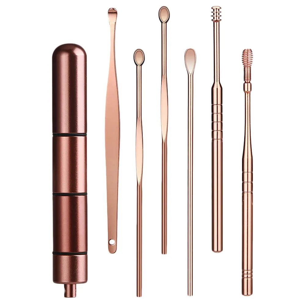 6pcs Ear Spoon Kit Stainless Steel Wax Picker Cleaner Tools Spiral Design Non Slip Long Lasting Various Sizes Family Essential
6pcs Ear Spoon Kit Stainless Steel Wax Picker Cleaner Tools Spiral Design Non Slip Long Lasting Various Sizes Family Essential