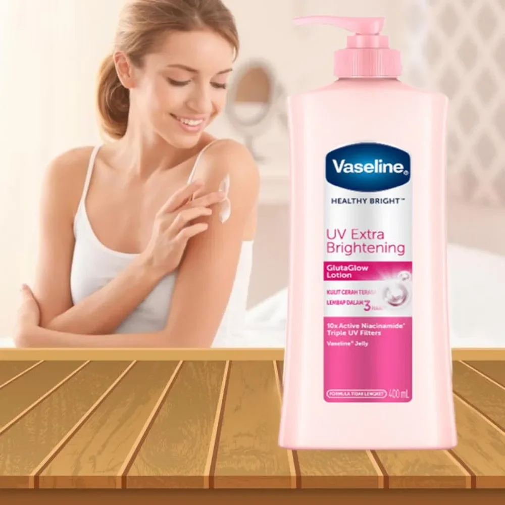 400ml Vaseline Body Cream Healthy Bright UV Extra Brightening Gluta Glow Body Lotion
400ml Vaseline Body Cream Healthy Bright UV Extra Brightening Gluta Glow Body Lotion