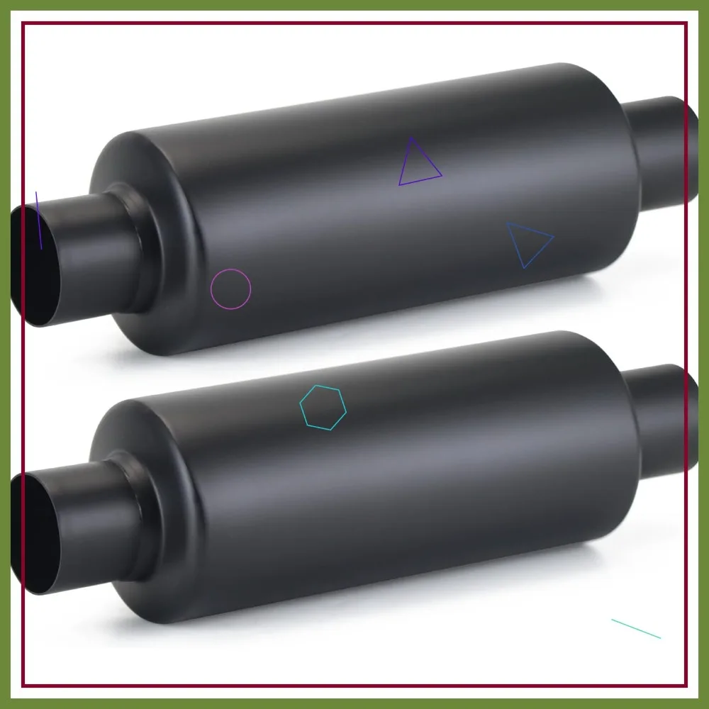 2 Pack 2" Inlet Exhaust Resonator, 2" Inlet 2" Outlet 13.8" Overall Length Muffler Resonator Stainless Steel, Polished Black
2 Pack 2" Inlet Exhaust Resonator, 2" Inlet 2" Outlet 13.8" Overall Length Muffler Resonator Stainless Steel, Polished Black