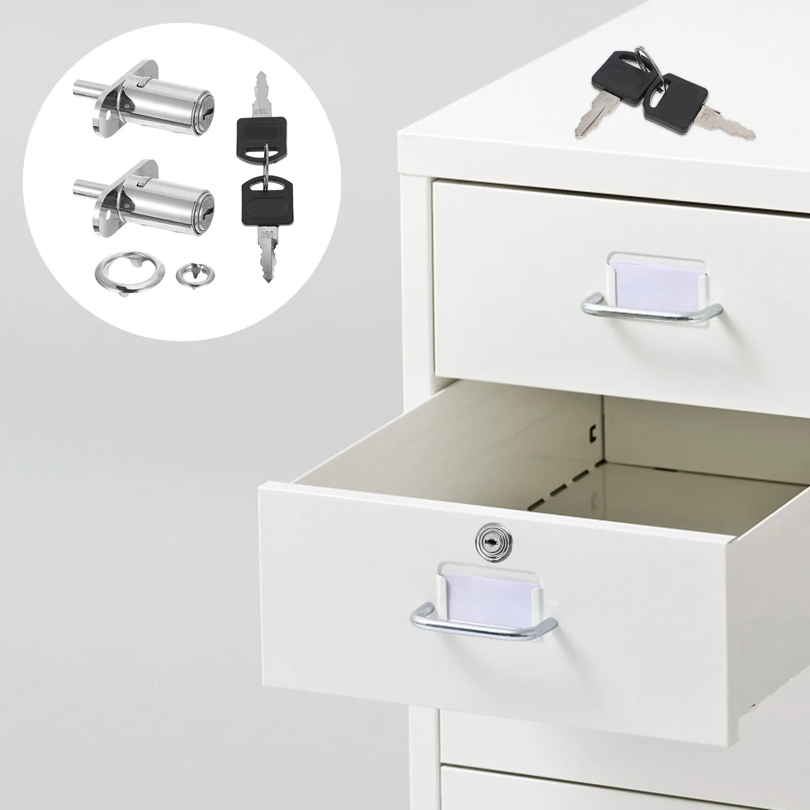 2Pcs Drawer Lock Zinc Alloy Push Plunger Metal Cabinet Lock Keyed Different Protect Sliding Door Wardrobe Furniture Locker
2Pcs Drawer Lock Zinc Alloy Push Plunger Metal Cabinet Lock Keyed Different Protect Sliding Door Wardrobe Furniture Locker