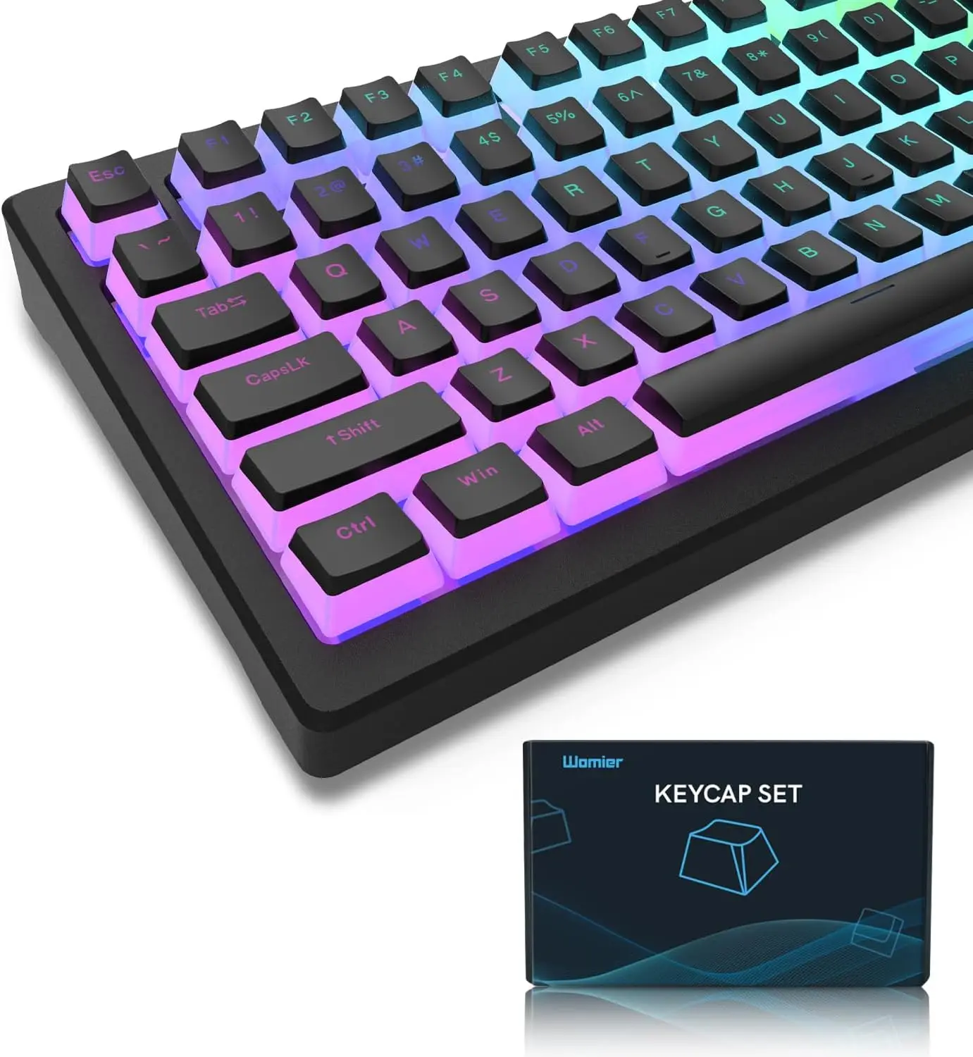 Pudding Keycaps PBT Shine Through Keycaps 165 Keys Set Custom Key caps Set OEM Profile Universal Compatiability for 100% 75% 65%