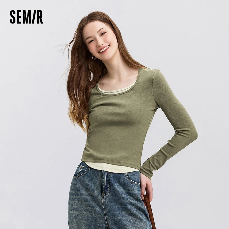 Semir футболка с длинным рукавом женская короткая стильная искусственная двухсекционная внутренняя часть с цветными блоками простой весенний узкий пуловер модный
Semir футболка с длинным рукавом женская короткая стильная искусственная двухсекционная внутренняя часть с цветными блоками простой весенний узкий пуловер модный