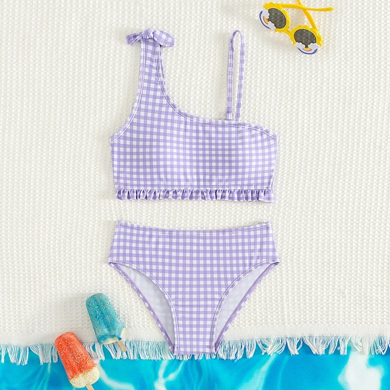 New Girls Swimsuits Kids Teen Girl Bikini Set Children Sweet Plaid Two-Piece Swimwear Summer Chic Sleeveless Bathing Suits 5-14Y
New Girls Swimsuits Kids Teen Girl Bikini Set Children Sweet Plaid Two-Piece Swimwear Summer Chic Sleeveless Bathing Suits 5-14Y