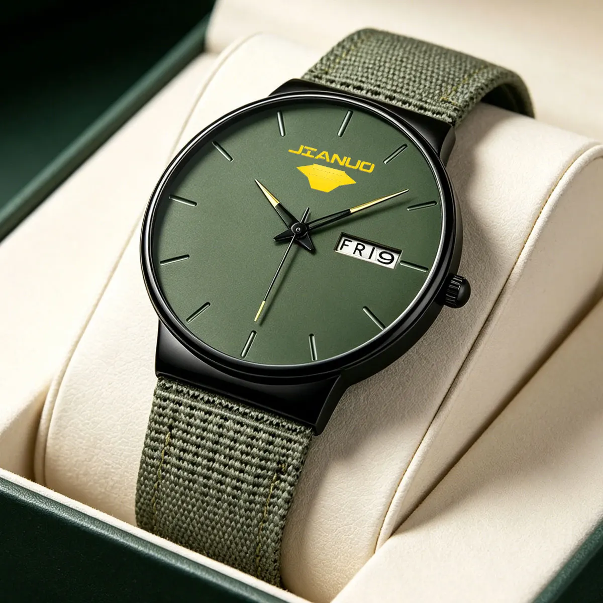 Fashionable Ultra-Thin Men's Watch with Nylon Strap Calendar Date Display Casual Outdoor Sport Quartz Wristwatch
Fashionable Ultra-Thin Men's Watch with Nylon Strap Calendar Date Display Casual Outdoor Sport Quartz Wristwatch