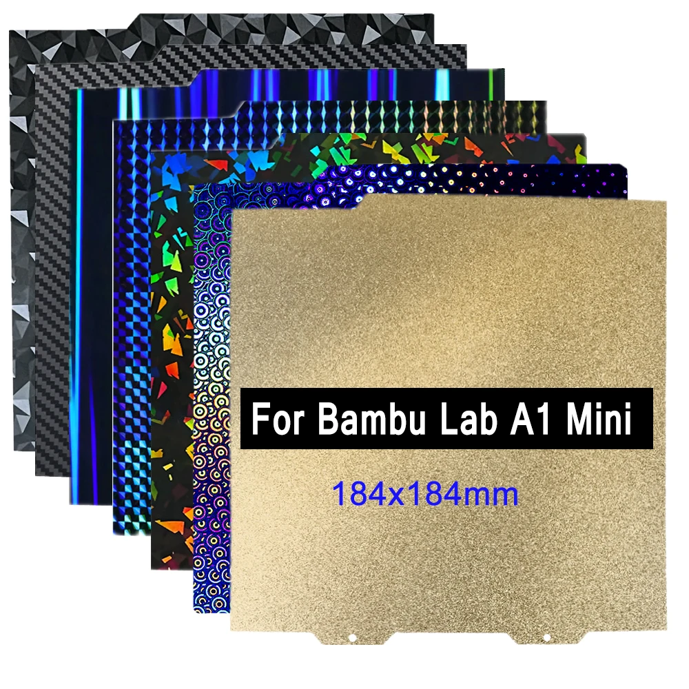 Лист PEI 184x184 мм для Bambu Lab A1 Mini Build Plate, двухсторонний лист пружинной стали PEO PET для Bambulab A1-Mini с подогревом
Лист PEI 184x184 мм для Bambu Lab A1 Mini Build Plate, двухсторонний лист пружинной стали PEO PET для Bambulab A1-Mini с подогревом