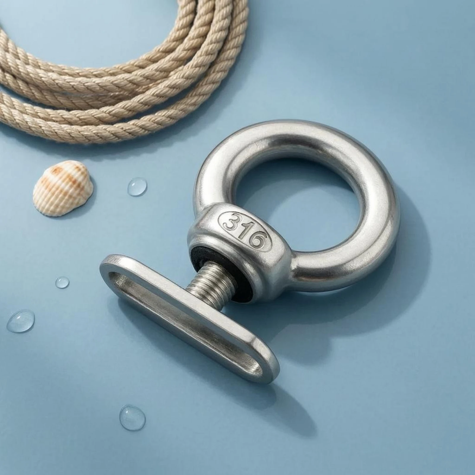 Marine Track Locking Tie-down Fastening Loop Corrosion Resistant 316 Stainless Steel Tie-down Fastening Loop Hardware Fitting M6
Marine Track Locking Tie-down Fastening Loop Corrosion Resistant 316 Stainless Steel Tie-down Fastening Loop Hardware Fitting M6