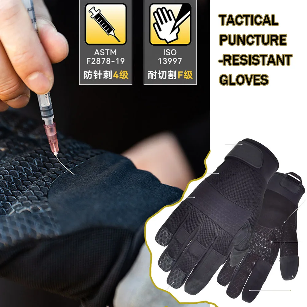 Anti Cut Tactical Gloves Black Outdoor Duty Training Puncture Resistant Protective Work Gloves Combat Gear Full Finger Safety
Anti Cut Tactical Gloves Black Outdoor Duty Training Puncture Resistant Protective Work Gloves Combat Gear Full Finger Safety