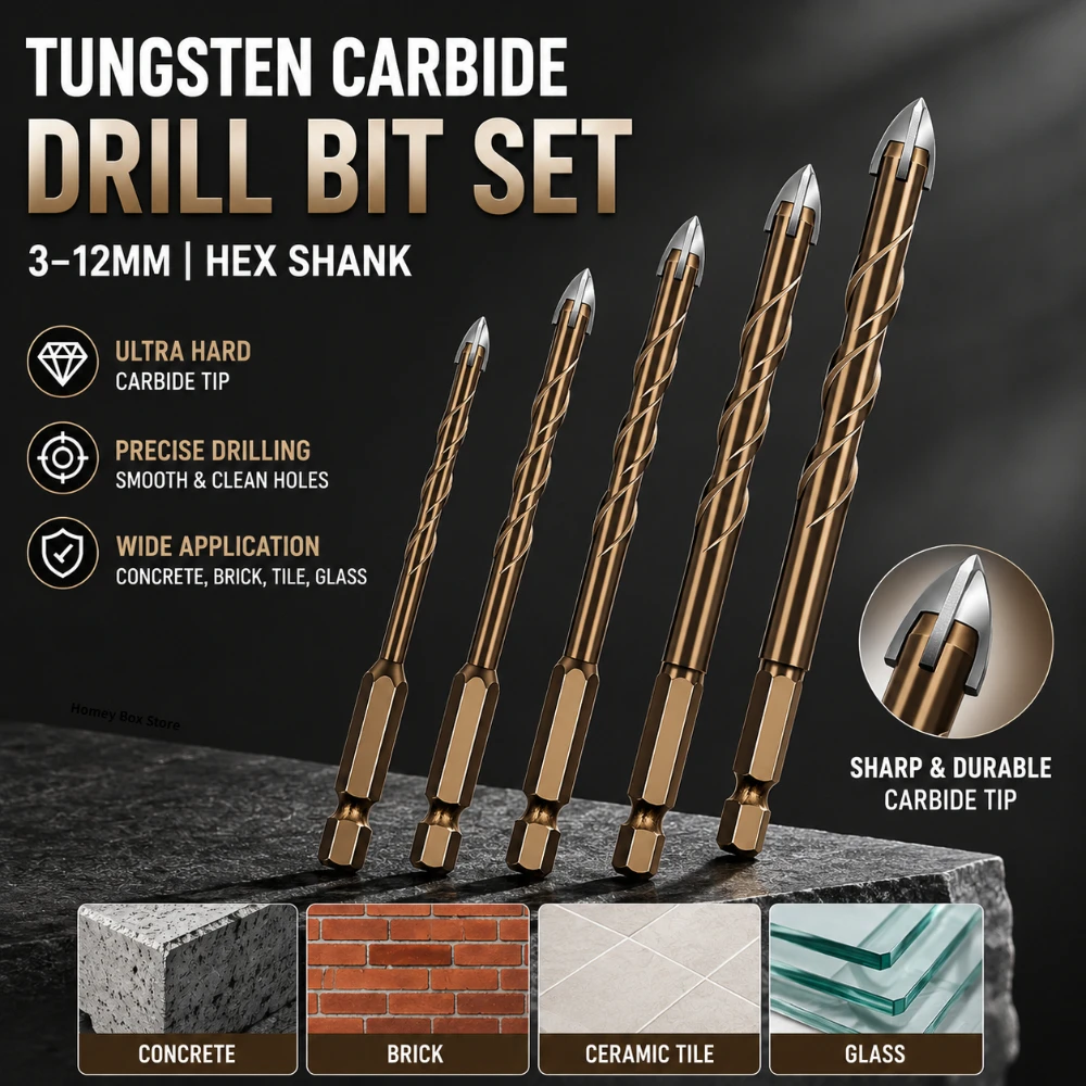 3-12mm Hex Shank Tungsten-Carbide Drill Bits Hard Metal Hole Saw Cutter For Concrete Ceramic Glass Wall
3-12mm Hex Shank Tungsten-Carbide Drill Bits Hard Metal Hole Saw Cutter For Concrete Ceramic Glass Wall