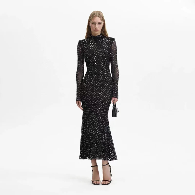 2024 Spring new Heavy duty hot diamond double layer dress Elegant and sexy ladies evening dress High quality long dress y2k
2024 Spring new Heavy duty hot diamond double layer dress Elegant and sexy ladies evening dress High quality long dress y2k