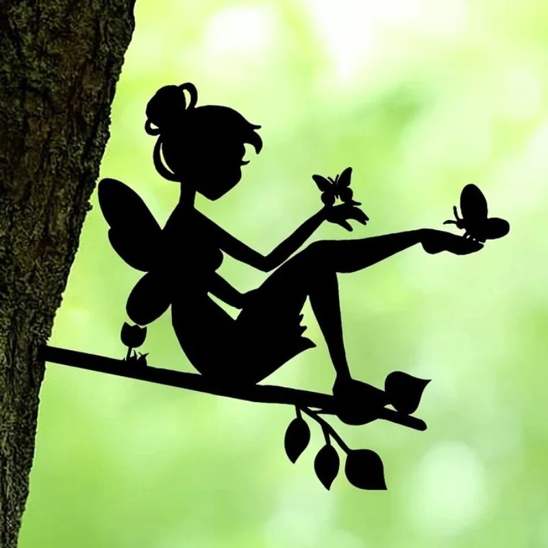 HelloYoung Cute Butterfly Fairy On Branch Steel Silhouette Metal Wall Art Home Garden Yard Patio Statue Stake Decoration Perfect
HelloYoung Cute Butterfly Fairy On Branch Steel Silhouette Metal Wall Art Home Garden Yard Patio Statue Stake Decoration Perfect