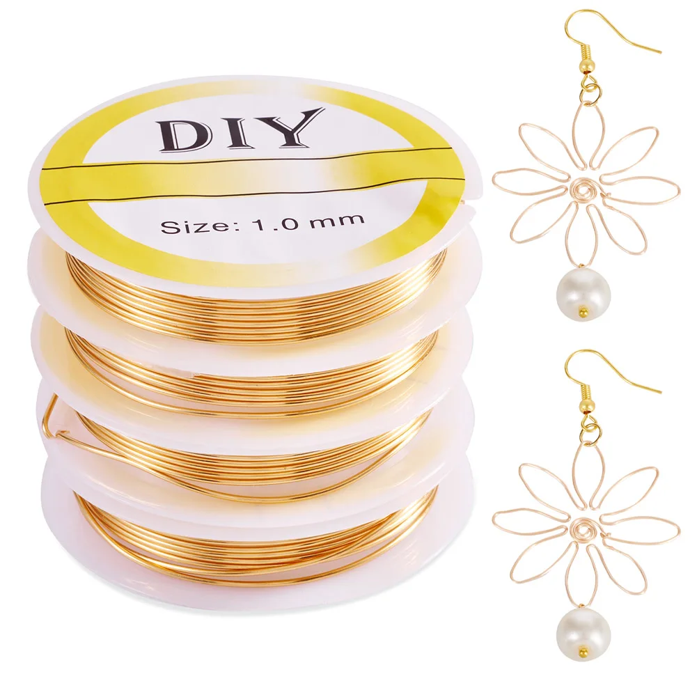 4 Roll/Set Real 14K Gold Plated Copper Wire for DIY Beading Wire Craft Ring Earrings Making Supplies 0.3mm 0.5mm 0.6mm 0.8mm 1mm
4 Roll/Set Real 14K Gold Plated Copper Wire for DIY Beading Wire Craft Ring Earrings Making Supplies 0.3mm 0.5mm 0.6mm 0.8mm 1mm