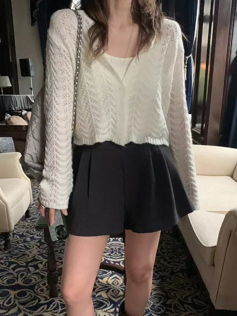 Ele Hollow out Knitted Cardigan Women's Faion Long Sve Top Chic Versatile Sweater Ultra ort Length Other Material ...
Ele Hollow out Knitted Cardigan Women's Faion Long Sve Top Chic Versatile Sweater Ultra ort Length Other Material ...