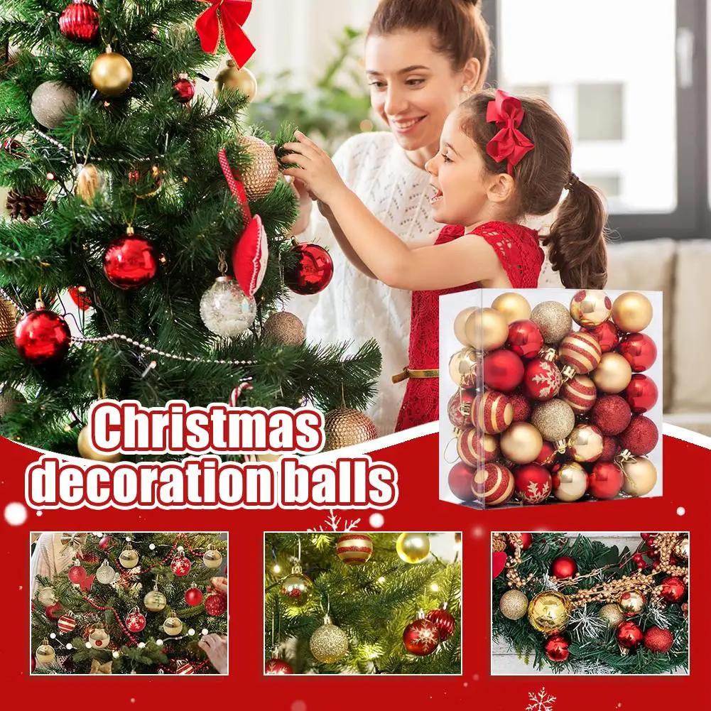 50Pcs Christmas Tree Balls Ornament Xmas Trees Hanging Bauble Pendant 2025 Christmas Decor For Home Navidad 2026 New Year Gifts
50Pcs Christmas Tree Balls Ornament Xmas Trees Hanging Bauble Pendant 2025 Christmas Decor For Home Navidad 2026 New Year Gifts