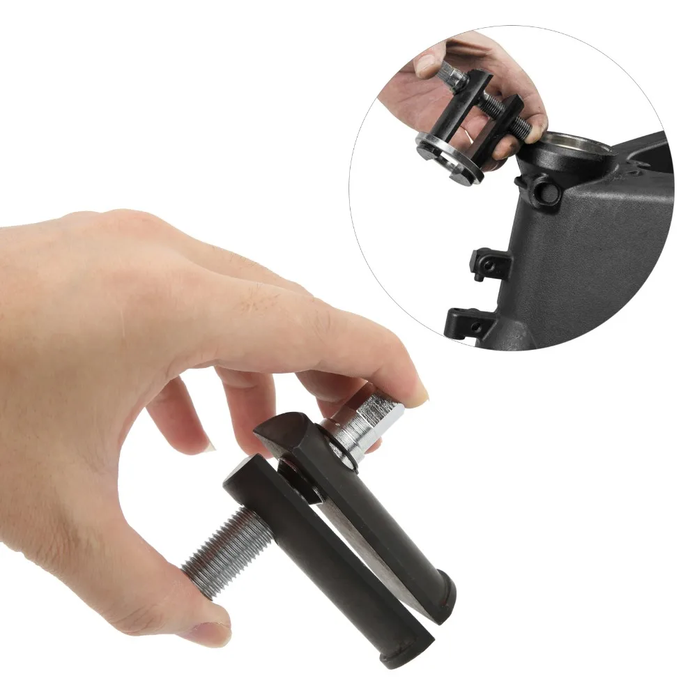 Alloy Steel Steering Stem Bearing Remover Black Oxide Anti-Rust Finish 1‑1/8in to 2‑5/8in ID Races Bearing Race Remover Tool
Alloy Steel Steering Stem Bearing Remover Black Oxide Anti-Rust Finish 1‑1/8in to 2‑5/8in ID Races Bearing Race Remover Tool