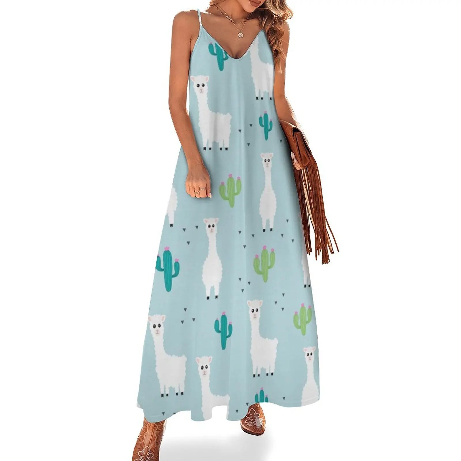 Llama with Cactus Sleeveless Dress Dance dresses dresses for woman Women's skirt long sleeve dress
Llama with Cactus Sleeveless Dress Dance dresses dresses for woman Women's skirt long sleeve dress