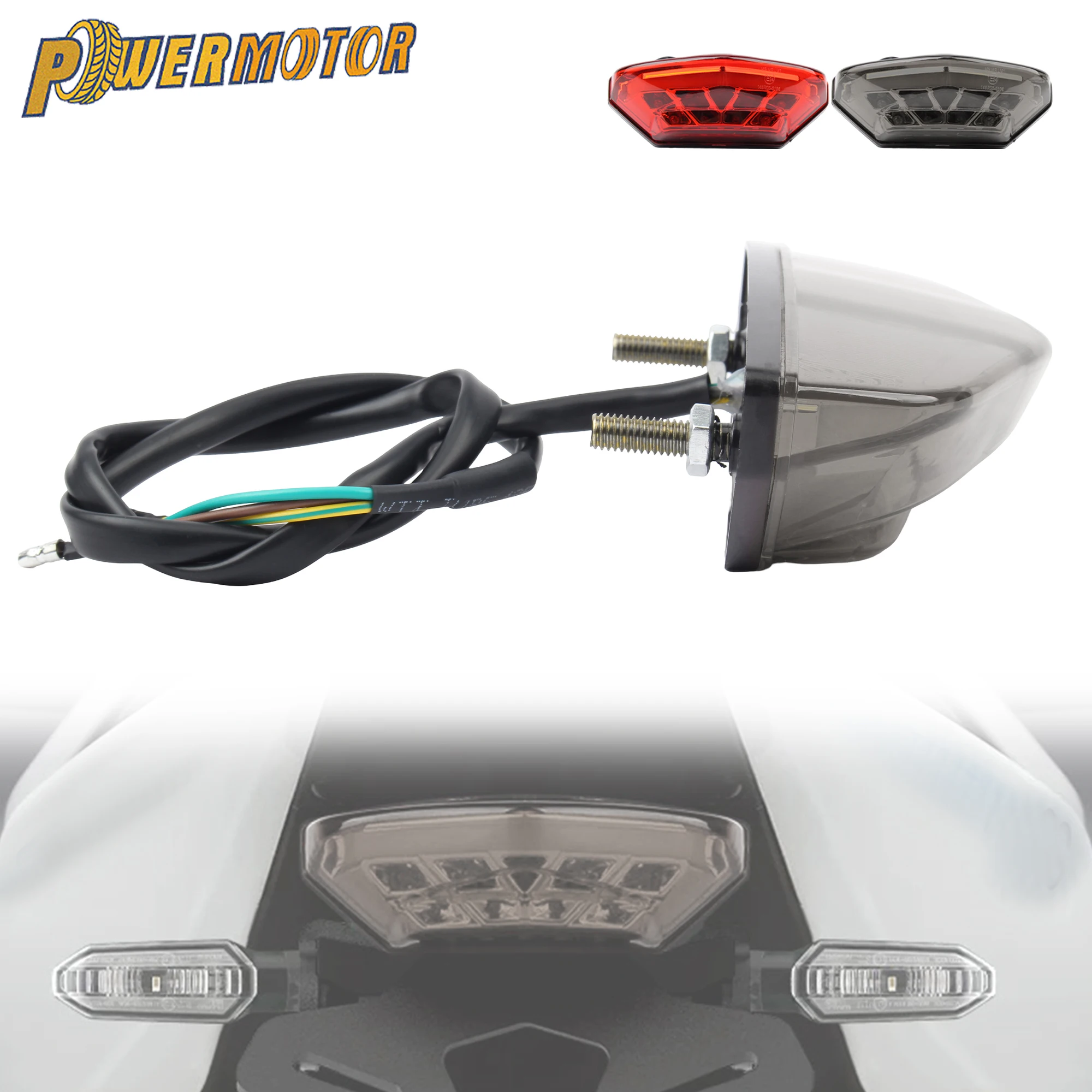 Universal Motorcycle LED Brake Tail Light 3 Wires 12V Taillight License Number Plate Lamp For Cafe Racer Bobber Modified Parts
Universal Motorcycle LED Brake Tail Light 3 Wires 12V Taillight License Number Plate Lamp For Cafe Racer Bobber Modified Parts