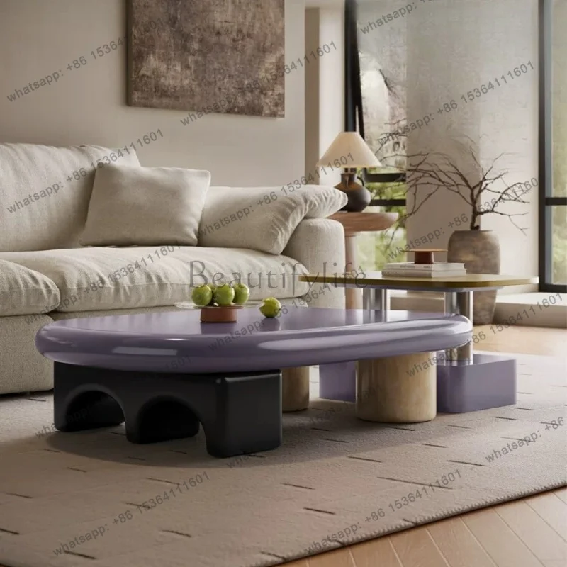 Italian minimalist special-shaped coffee table household wabi-sabi wind creative solid wood paint coffee table combination
Italian minimalist special-shaped coffee table household wabi-sabi wind creative solid wood paint coffee table combination