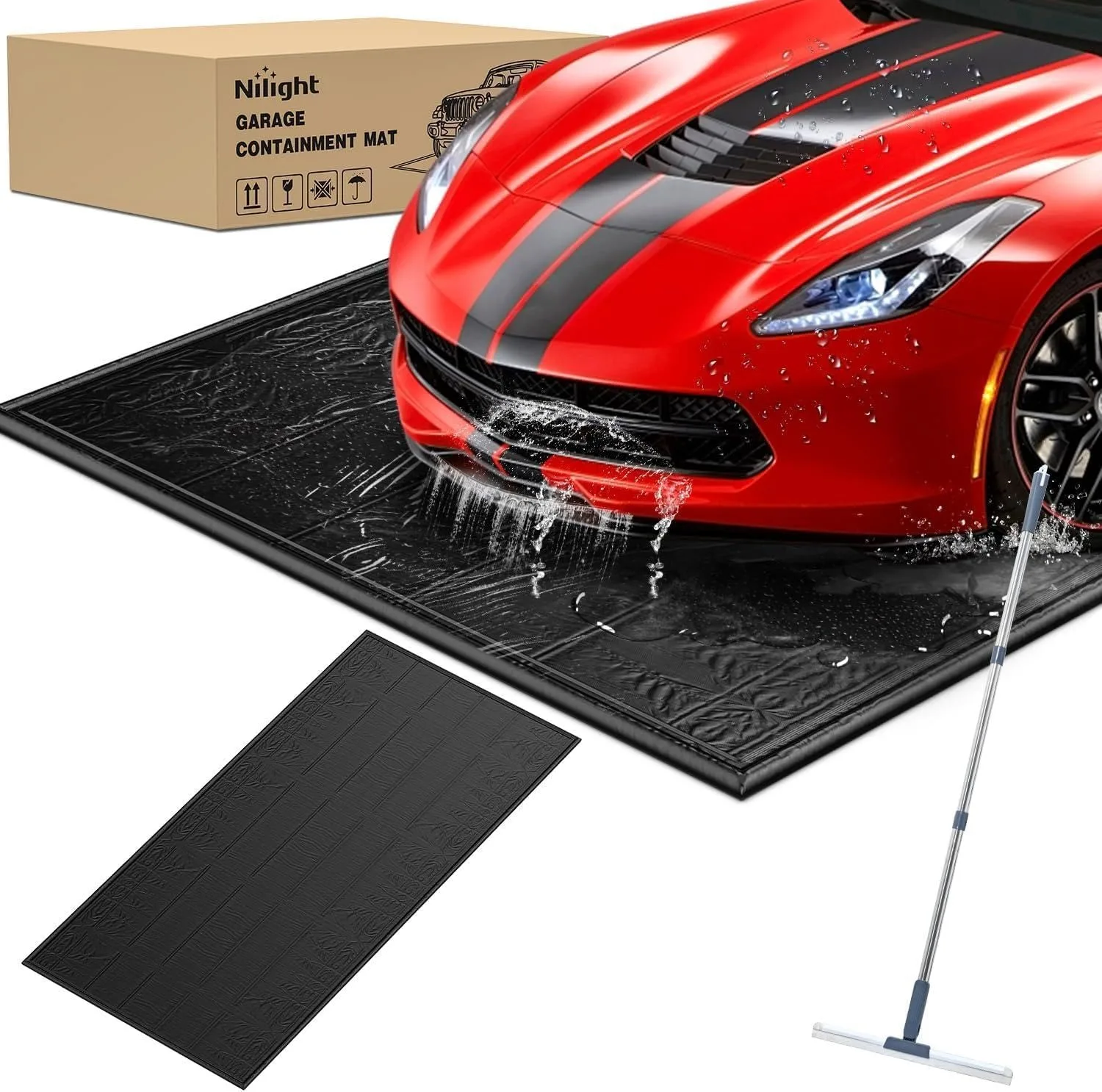 Nilight Garage Containment Mat, PVC Garage Floor Mat with 1.4" Foam Edge Barrier, Waterproof & Heavy Duty, Floor Protection for Most of Cars, Midsize SUVs, Mid-Size Sedans, Garage Floor Protection Mat for SUV Sedan Truck Indoor Parking
Nilight Garage Containment Mat, PVC Garage Floor Mat with 1.4" Foam Edge Barrier, Waterproof & Heavy Duty, Floor Protection for Most of Cars, Midsize SUVs, Mid-Size Sedans, Garage Floor Protection Mat for SUV Sedan Truck Indoor Parking