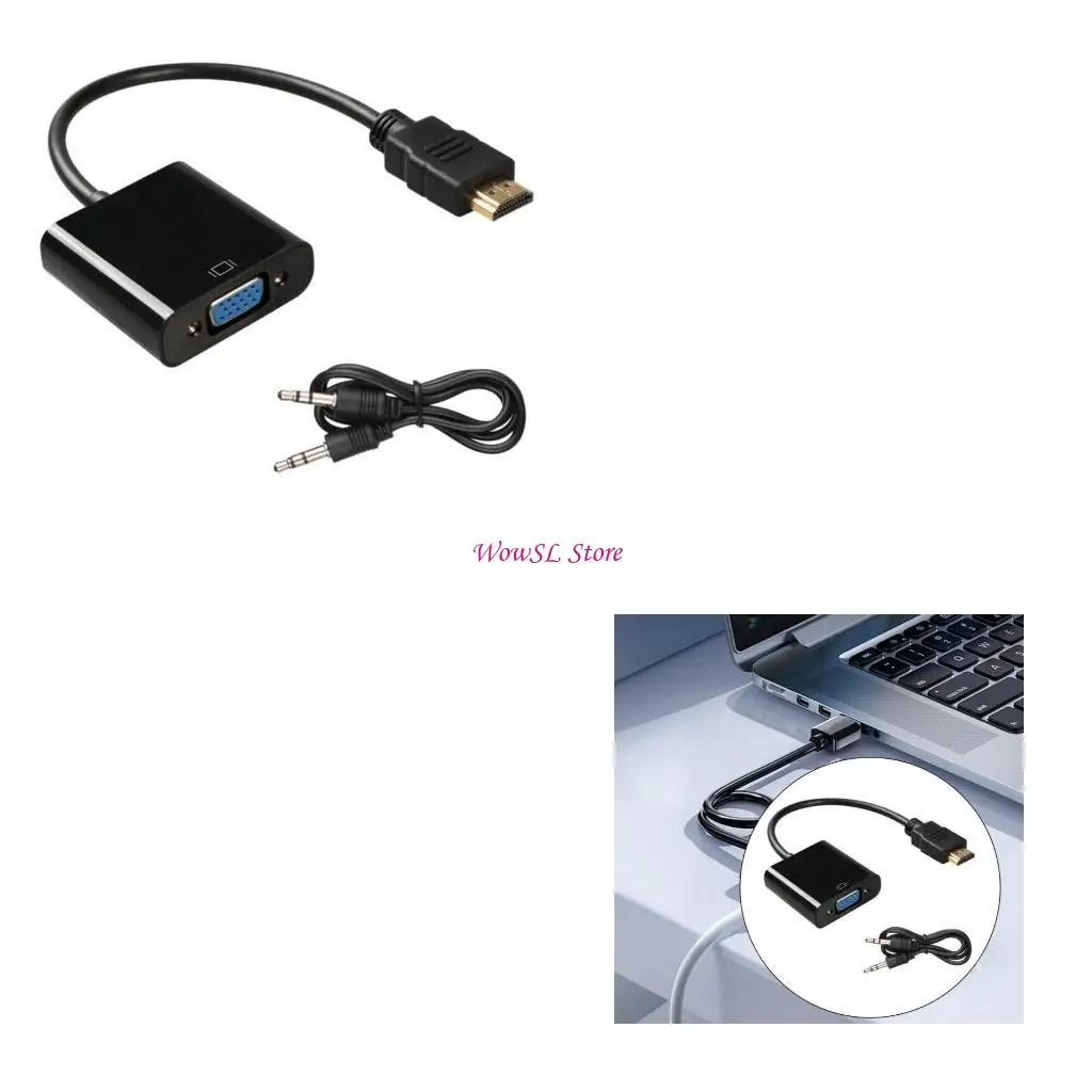 Plugs and Play HDMIs to VGA 1080P Converter Adapter for Easy Device Connection HX5E
Plugs and Play HDMIs to VGA 1080P Converter Adapter for Easy Device Connection HX5E