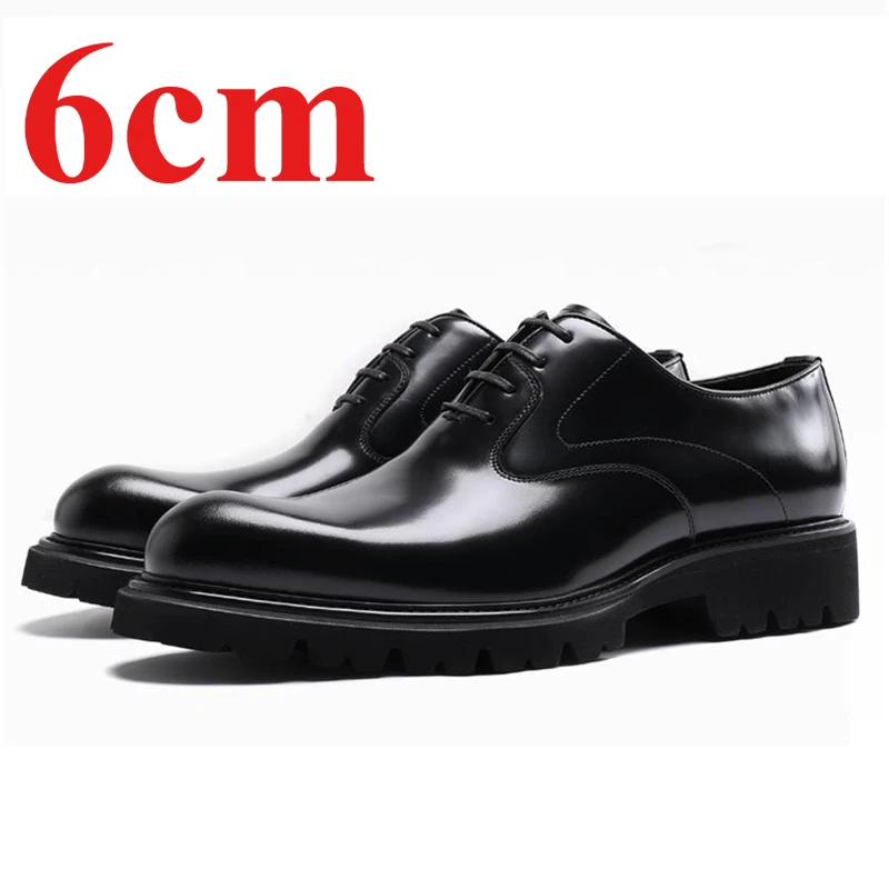 Men's Dress Shoes Pointed Toe Derby Shoes for Men Black Casual 6cm Thick Bottom Increased Genuine Leather Groom's Wedding Shoes
Men's Dress Shoes Pointed Toe Derby Shoes for Men Black Casual 6cm Thick Bottom Increased Genuine Leather Groom's Wedding Shoes